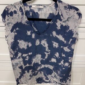 Pharaoh cupro Blue Tie-Dye Women's Top